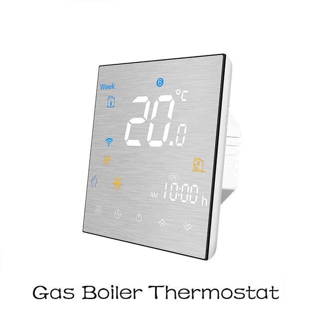Smart Thermostat Temperature Controller Water/Electric Floor Heating Water/Gas Boiler Brushed Panel 2MQTT Alexa Google Smart Life