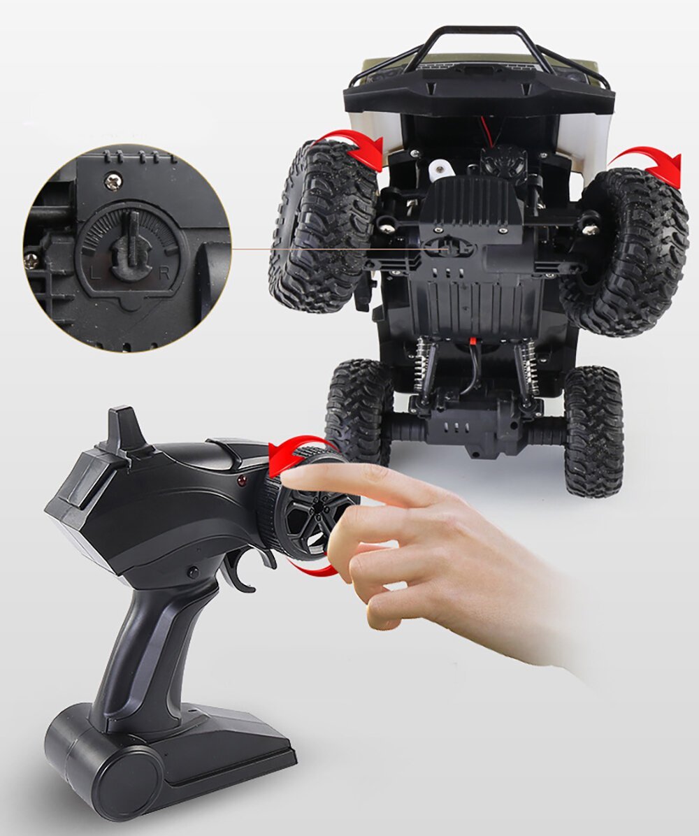Half RC Car Pickup Crawler with Remote Control 2.4G 4WD RTR Off-Road Off Road RC Vehicle Model