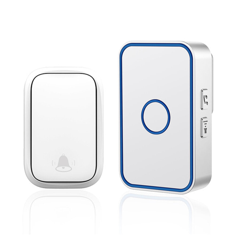 Self-powered Wireless Smart Home Doorbell Switch One for One Pager Waterproof EU Plug Bell