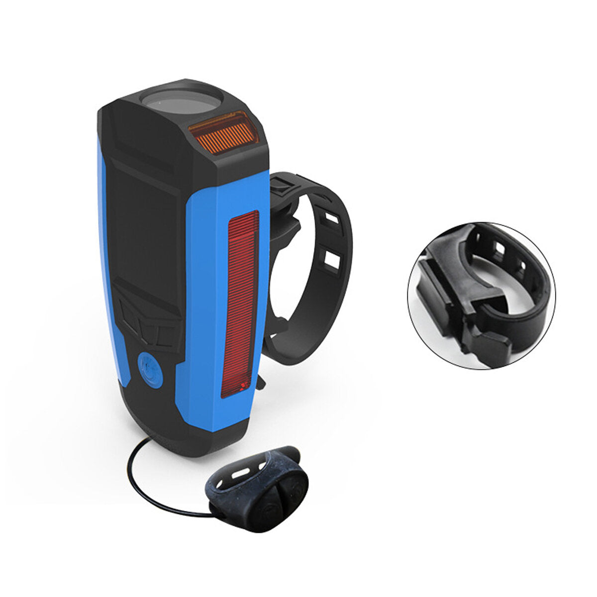 4-in-1 400lm Bike Headlight USB Rechargeable Bicycle Front Lamp 130dB Horn Power Bank Phone Holder Outdoor Cycling