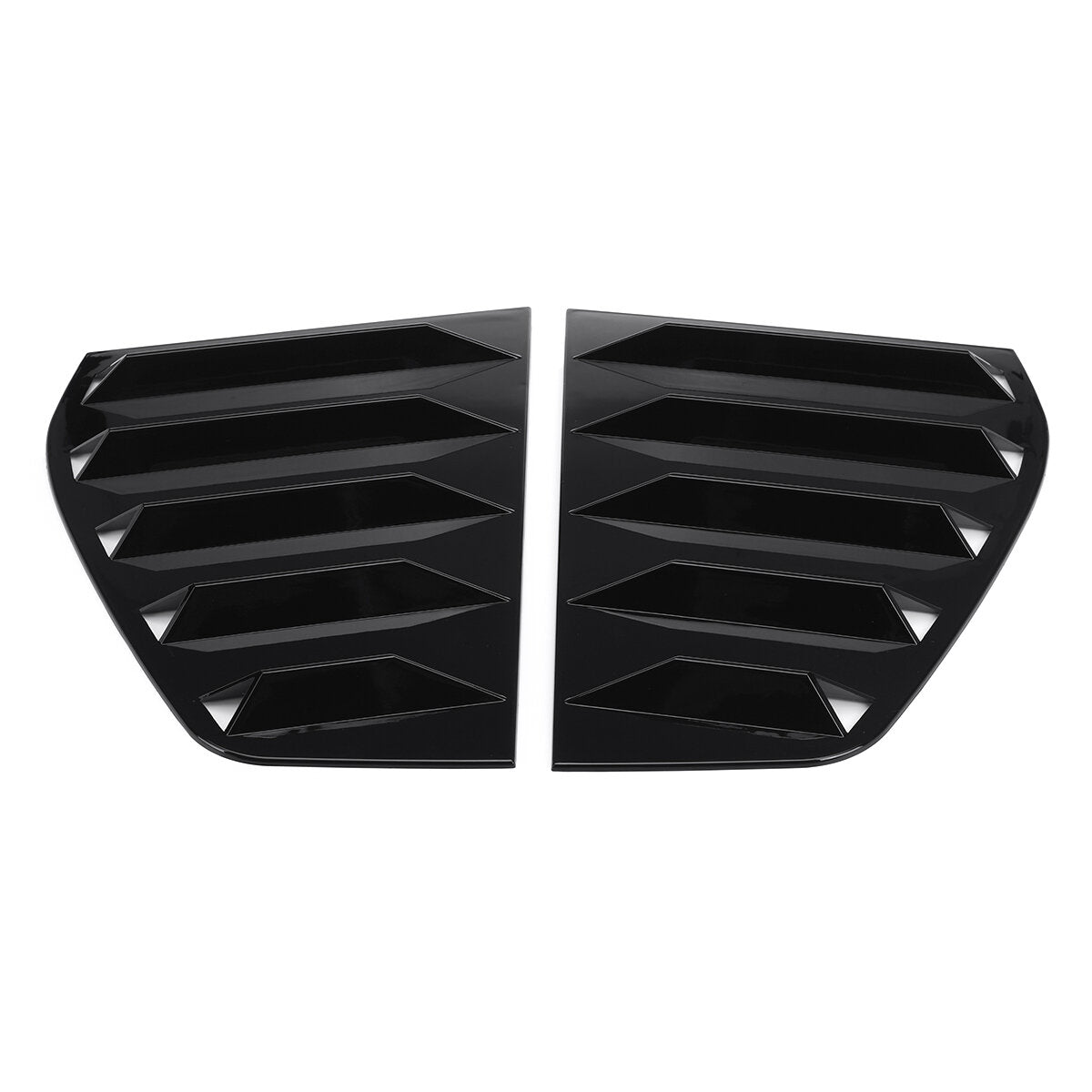 Rear Window Louver Shutter Cover Trim For VW GOLF MK6 2010-2014 Glossy Black
