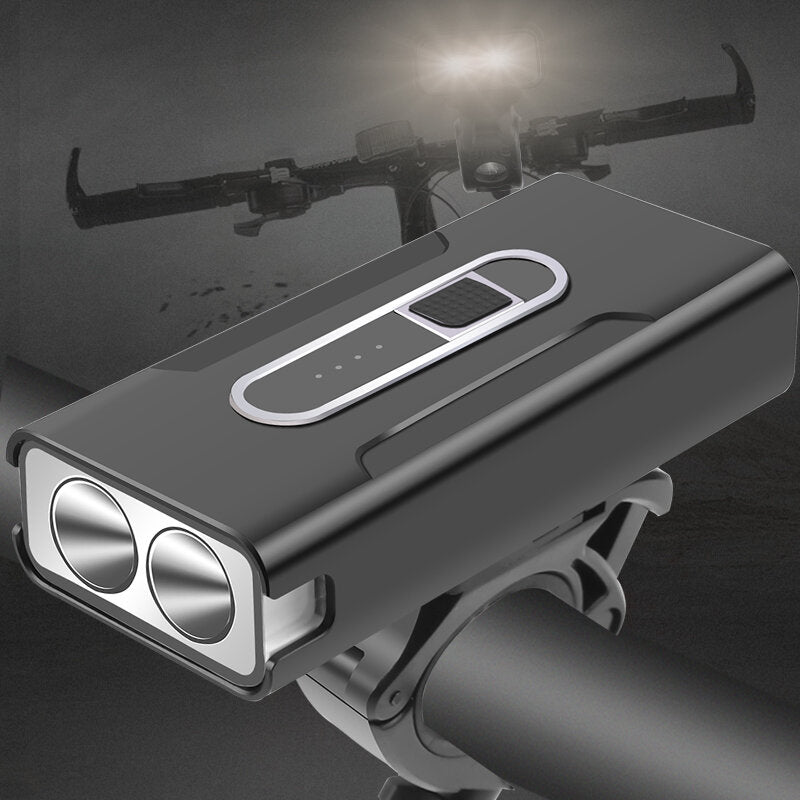 2xT6 Bicycle Light USB Charging 4 Modes Adjustable Bike Headlamp Waterproof LED Front Lamp