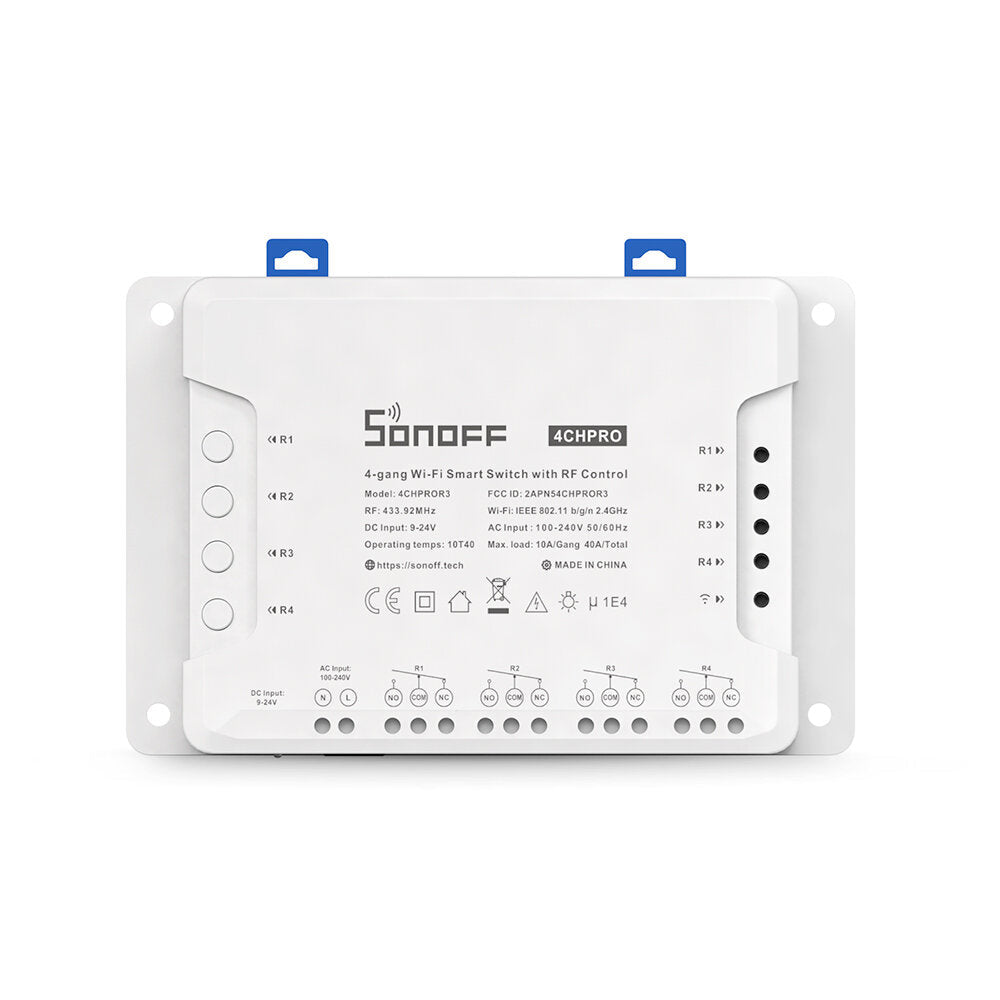 WiFi DIY Smart Switch 3 Working Mode APP Remote Control Switch Works with Alexa and Google Home,4CH R3 & 4CH PRO R3 50/60Hz 10A 2200W 4 Gang