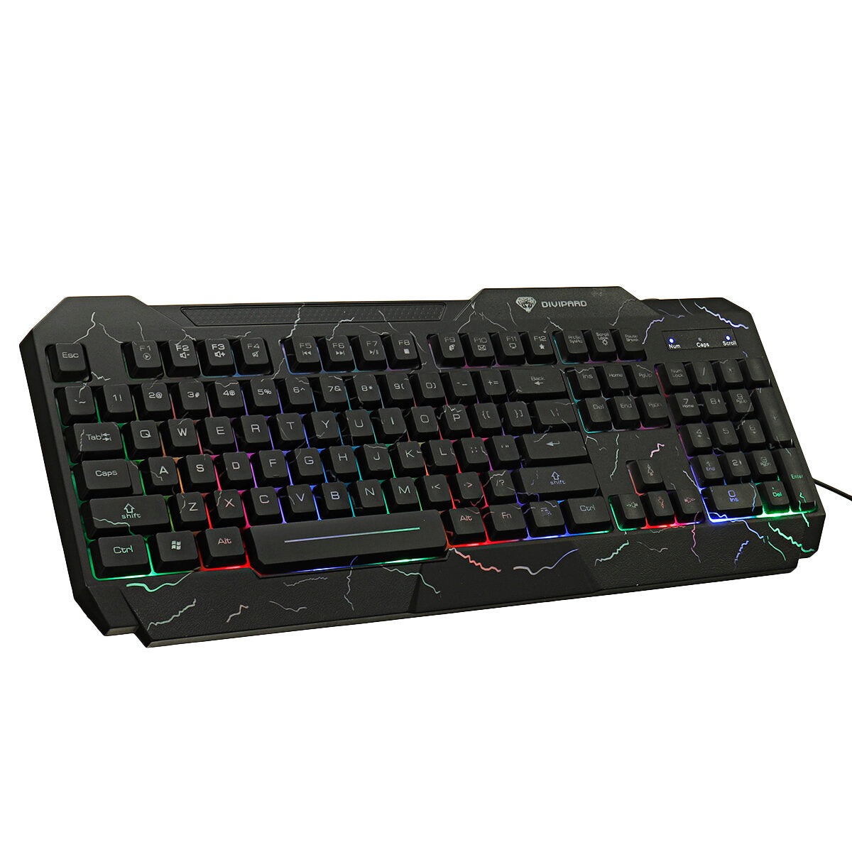 104 Keys Wired Keyboard & Mouse Set 4D RGB Backlight Gaming Keyboard 1600DPI Ergonomic Mouse