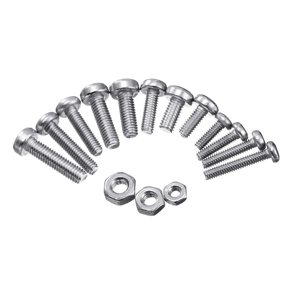 480Pcs M2/M2.5/M3 Torx Machine Screw 304 Stainless Steel Pan Head Bolt Nut Assortment