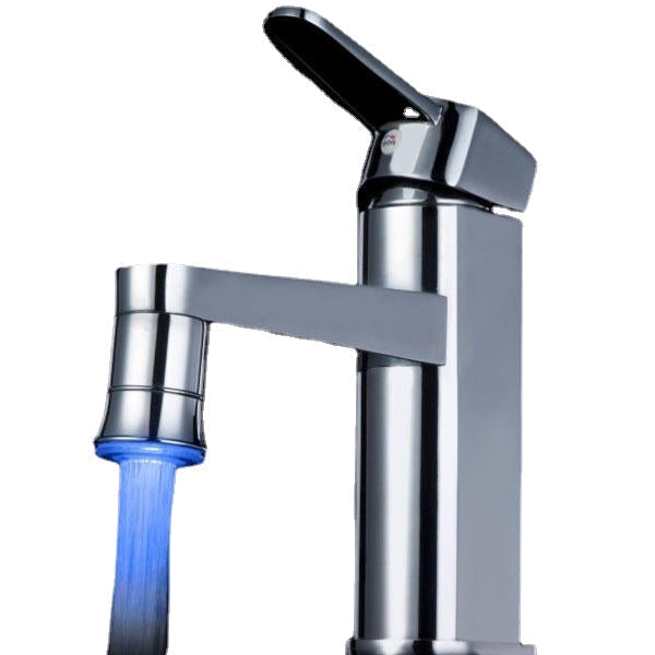 LED Full Brass Temperature Control Spontaneous Light Faucet Tap