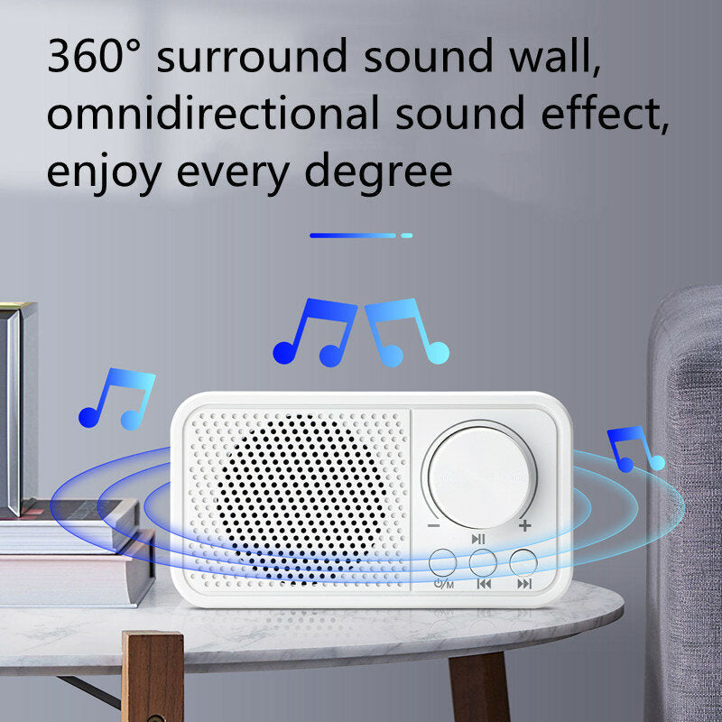 Bluetooth 5.0 Portable Mini FM Radio Receiver Speaker MP3 Player Support TF Card USB Waterproof Large Capacity Battery