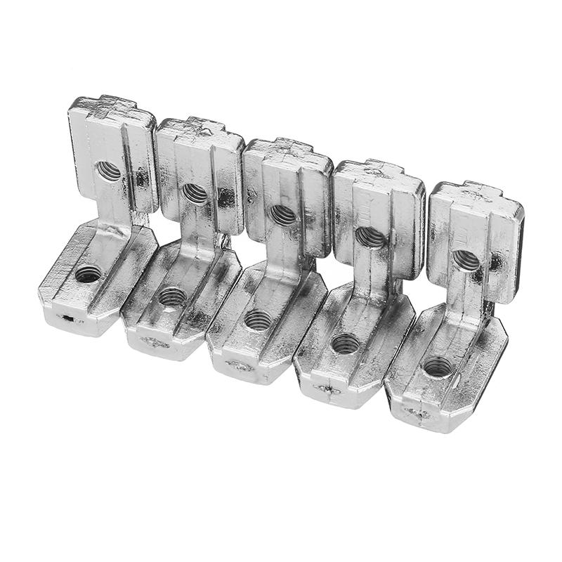 5Pcs T Slot L Shape Inside Corner Connector Joint Bracket for 4040 Series Aluminum Profile