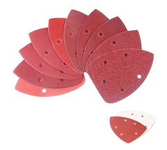60pcs 140x140x100mm 5 Hole Triangle Palm Type Separation Sandpaper Pads Set 60/80/120/180/240/400 Grit Sander Disc Abrasive Fit Polishing Tools