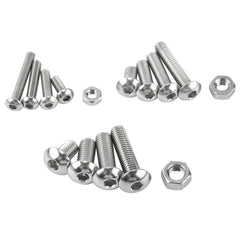 440Pcs M3/M4/M5 Stainless Steel Button Head Hex Socket Cap Screws Bolts Nuts Assortment Kit