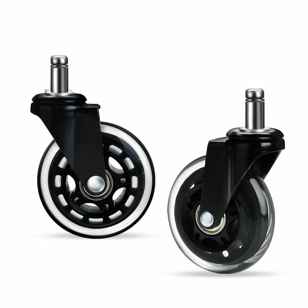 5PCS Office Chair Caster Wheels 2/2.5/3 Inch Swivel Rubber Replacement Soft Safe Rollers Furniture Hardware
