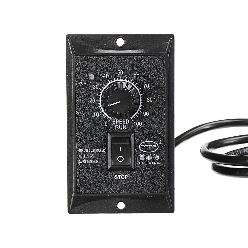 220V 40W 2.7-450RPM Variable Speed Motor AC Gear Reducer Motor Geared Motor 1:3-1:500 Reversible Gear