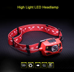 180 Lumens Outdoor Cycling LED Headlamp 360 Degree Light Beam IPX4 Warning Light
