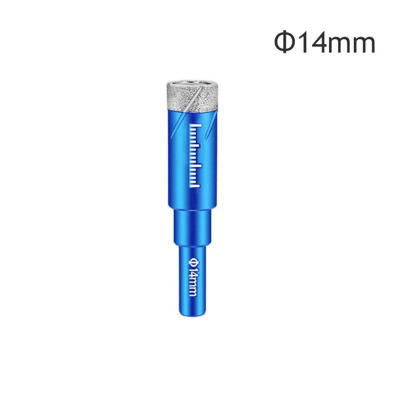 5Pcs 6-16mm Durable Diamond Coated Core Drill Bit Dry Drilling For Glass Marble Granite Quartz Porcelain Ceramics