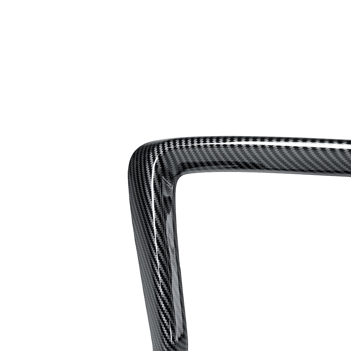 Carbon Fiber Color Front Side Car Grill Outline Trim Cover Overlay
