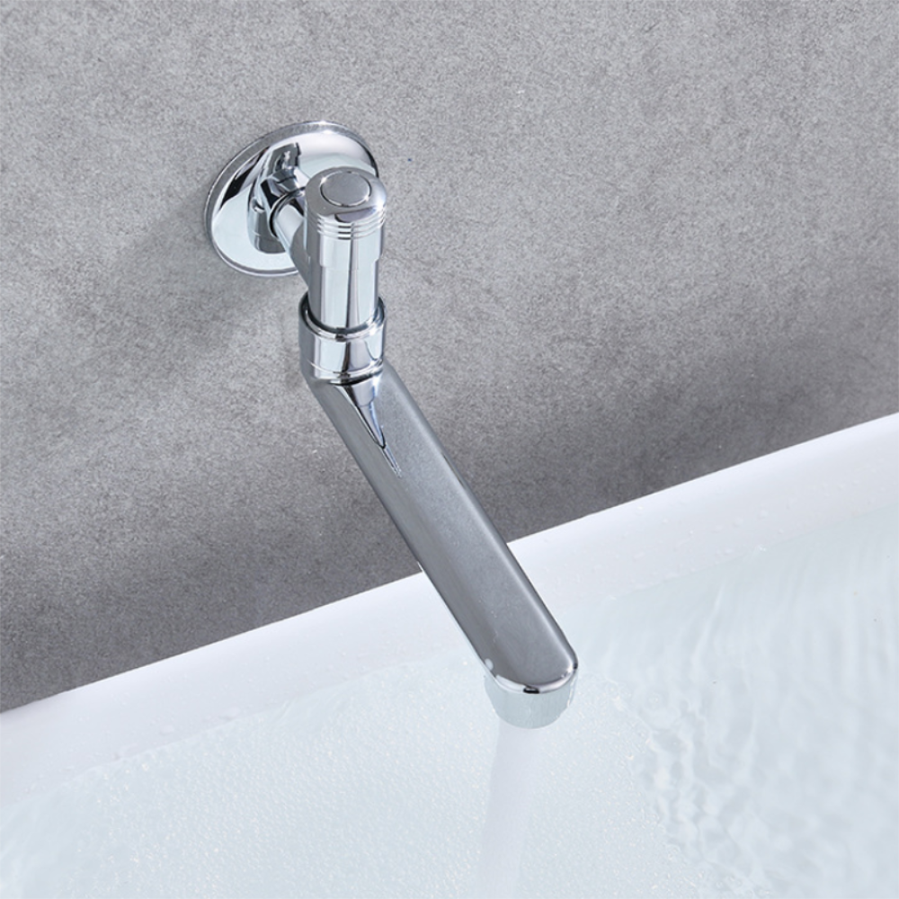 Silver Bathroom Washbasin Countertop Basin Single Single-Hole Hot And Cold Water Tap