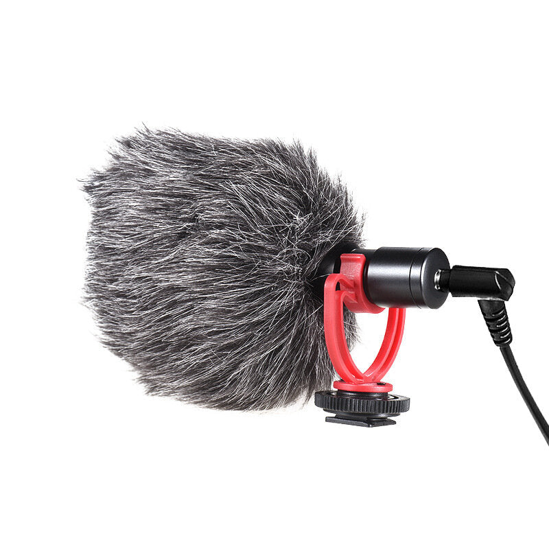 Cardioid Condenser Microphone Metal Video Mic 3.5mm Plug for Huawei Smartphone Canon Nikon Sony DSLR Camera Camcorder