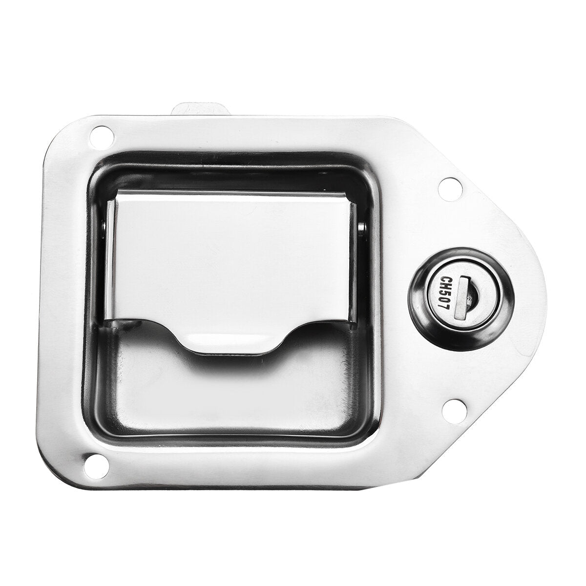 Stainless Steel Paddle Door Lock Latch Handle Truck Tool Box Trailer With 2 Keys