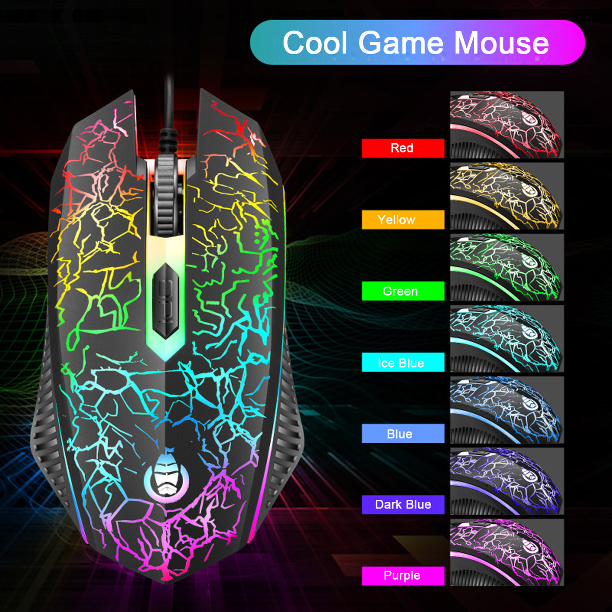 104 Keys Gaming Keyboard RGB Backlight Wired Mechanical Feeling Keyboard and 1600 DPI RGB Gaming Mouse