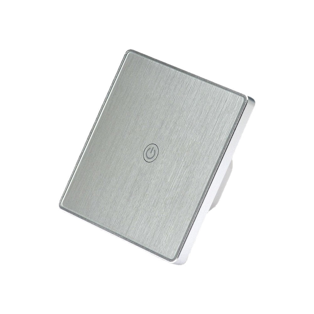 Wifi 1Gang Smart Switch EU Standard Metal Frame Wire Drawing Light Control Switch WF-WS011 100-240V 2.4 GHz