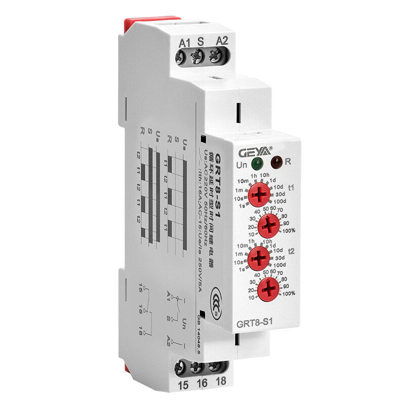Mini Timer Relay Asymmetric Cycle Timer ON/OFF Repeat Cycle Time Relay,230V AC/DC 12-240V