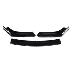 3Pcs Front Bumper Lip Spoiler Chin Splitters Glossy Black
