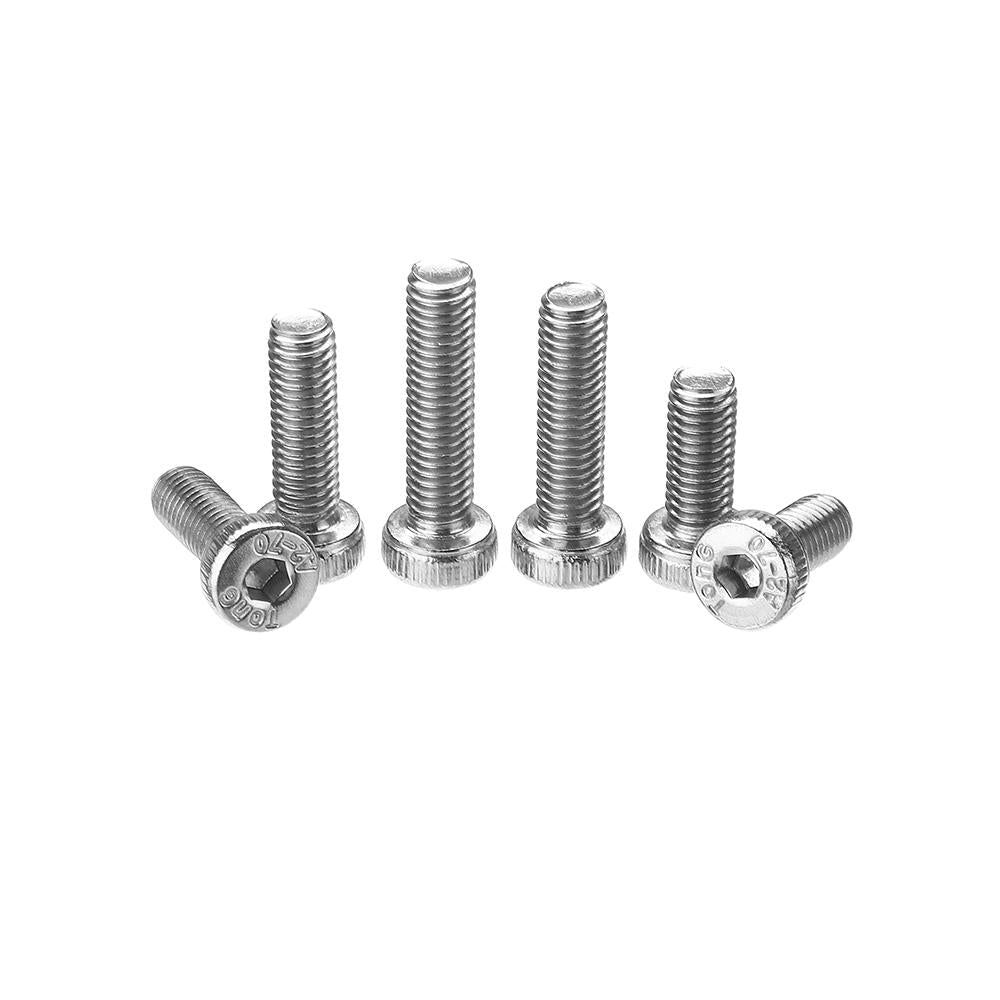 180Pcs M5 Hex Socket Thin Head Screw Low P rofile 10-20mm Bolts Assortment Set 304 Stainless Steel