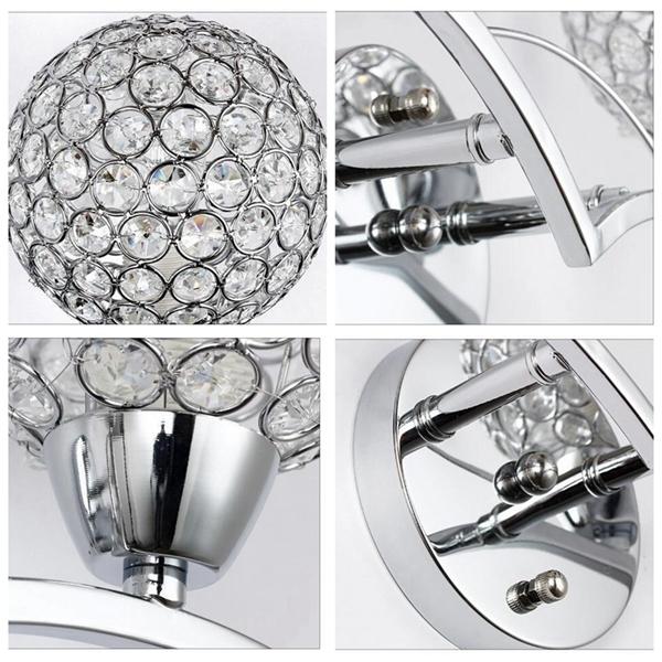 Modern Crystal Wall Lamp Fixture for Home Bedroom Living Room Decoration