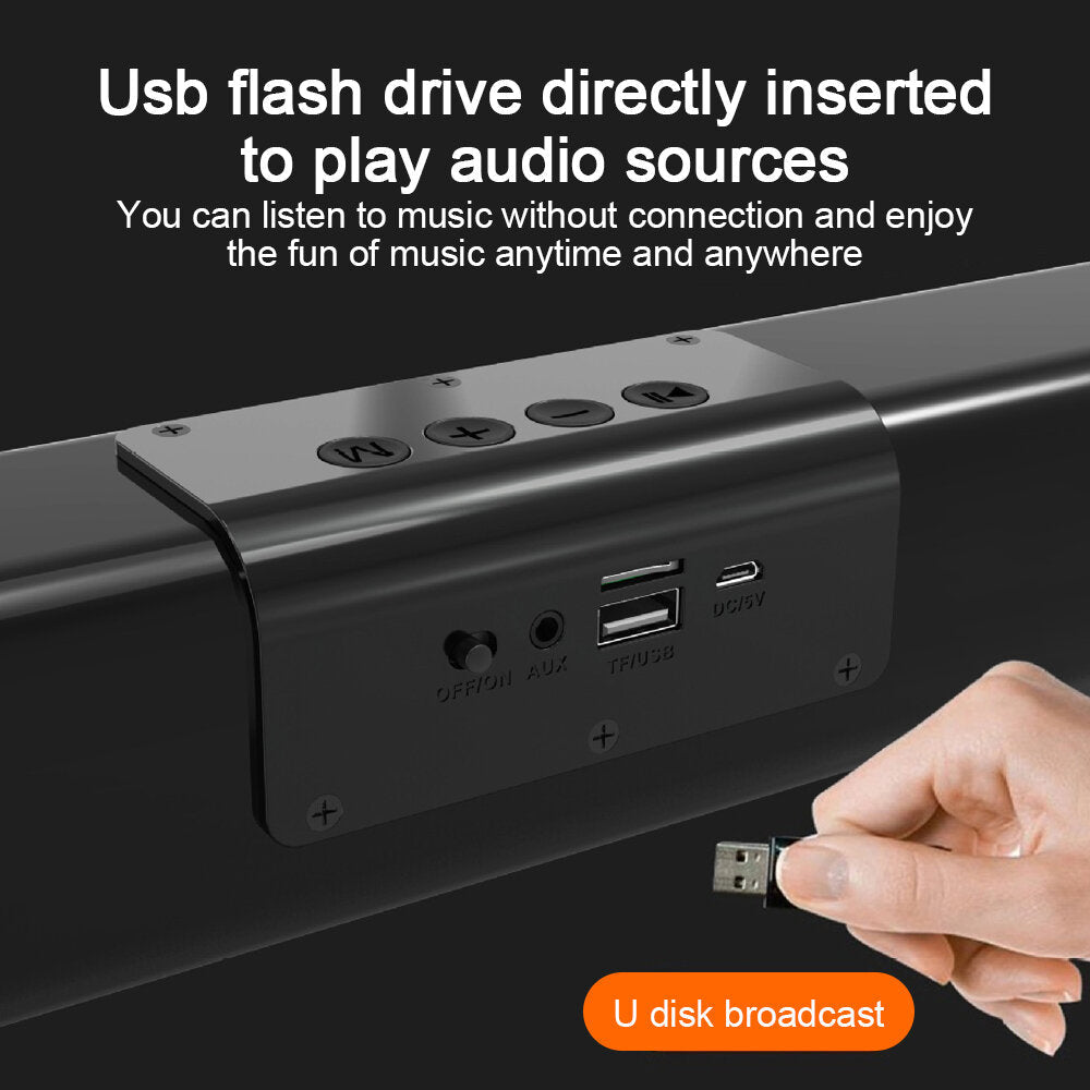 Wireless Bluetooth Speaker Multifunctional RGB TF Card Subwoofer Computer Game Sound Bar Loudspeaker