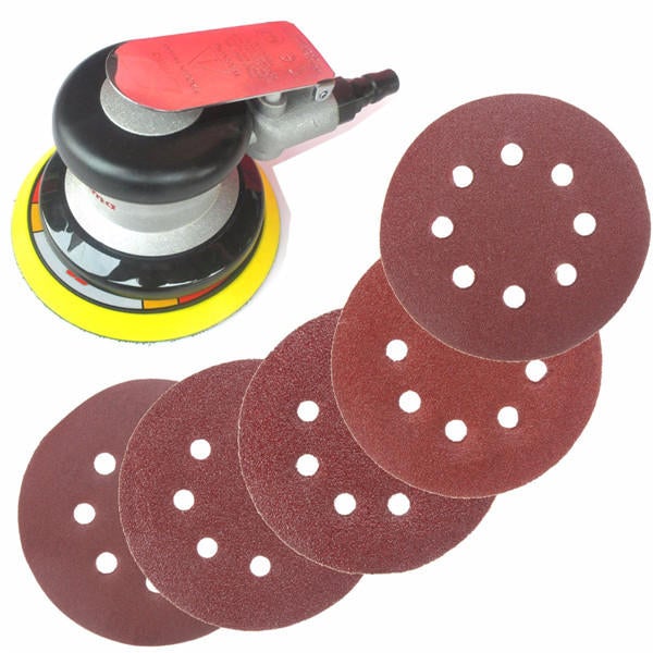 50Pcs 8 Holes Abrasive Sand Discs Sanding Paper 40 60 80 120 240 Grit Sand Paper
