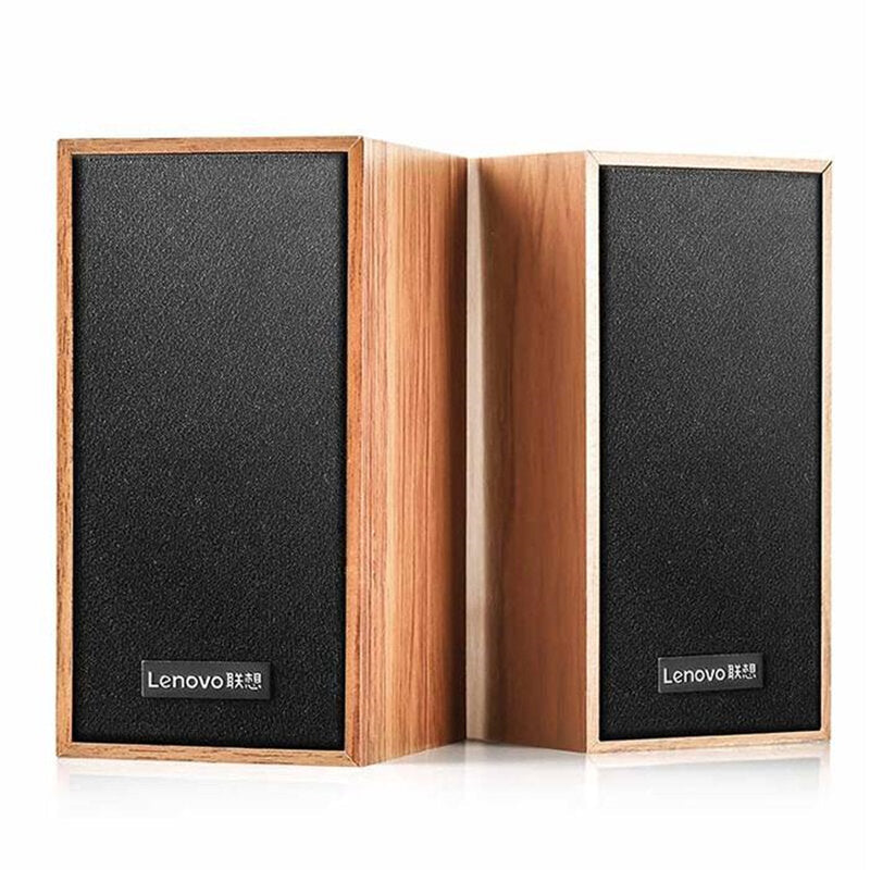 Wooden Soundbar 3.5mm USB Wired Speaker Hi-Fi Stereo Subwoofer Boombox Dual Speaker for Computer Laptop