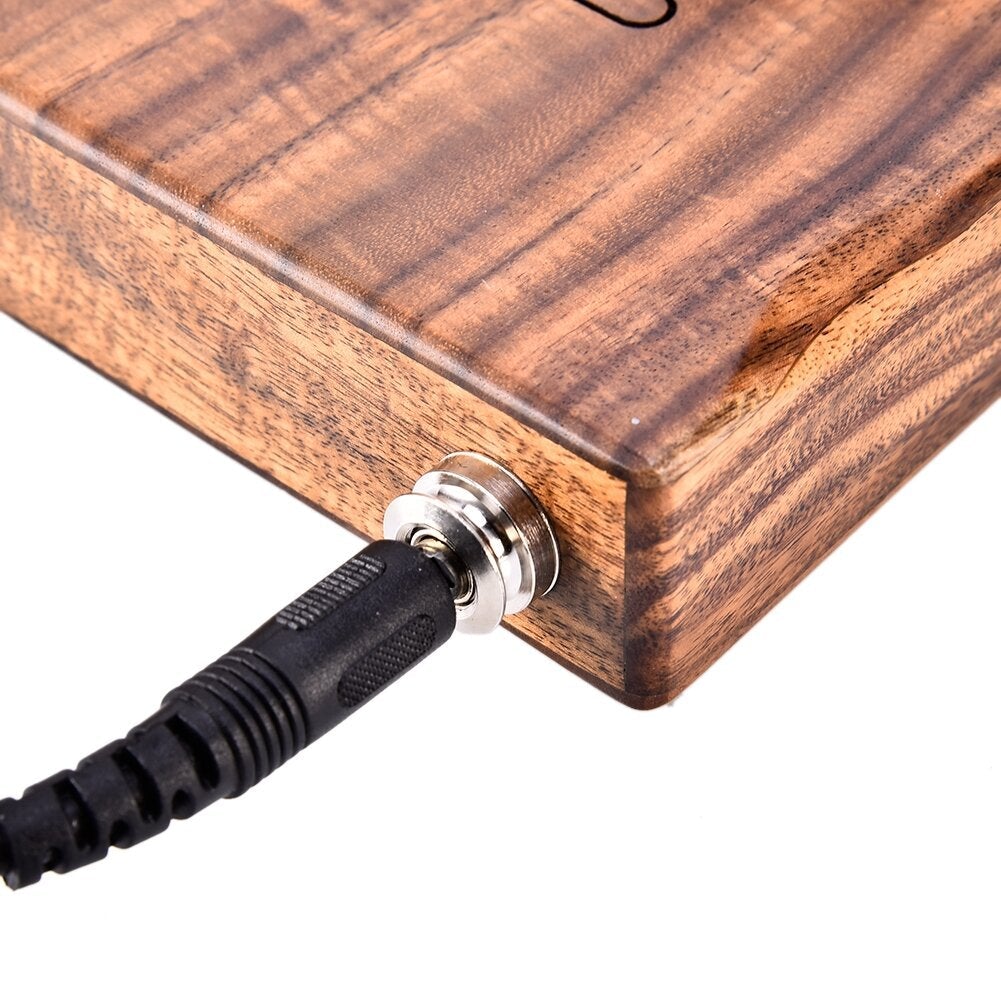 EQ Acacia Muspor17 Key Electric Box Thumb Piano Kalimba EVA Bag + Audio Cable Raw Wood Color