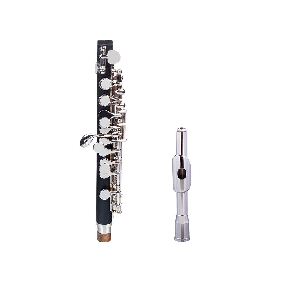 Professional Nickel Plated Piccolo Excellent Ebonite Rubber Wood Piccolo Key of C Piccolo Set