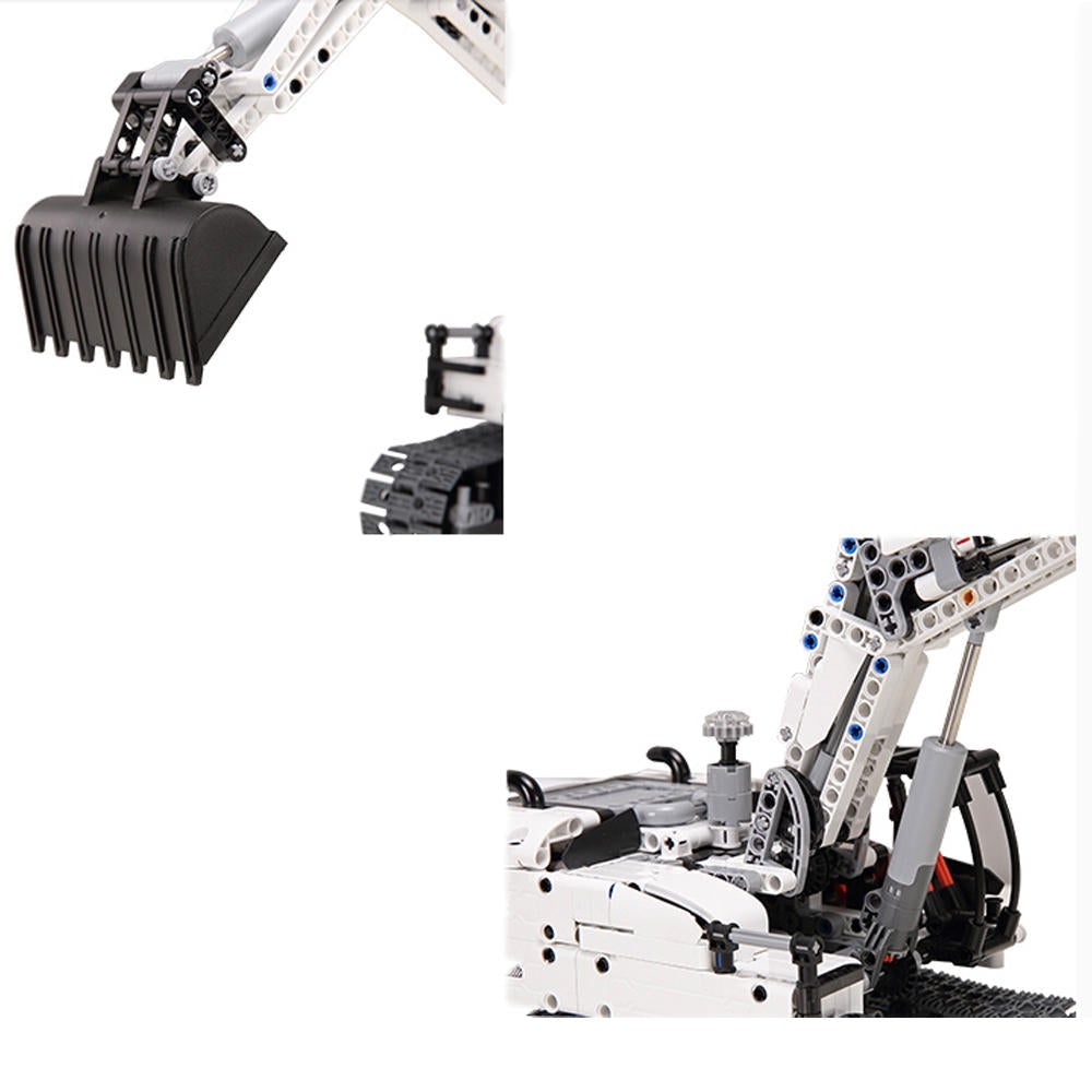 DIY Assembled Engineering Hydraulic Excavator Hook Machine Blocks Model Toys