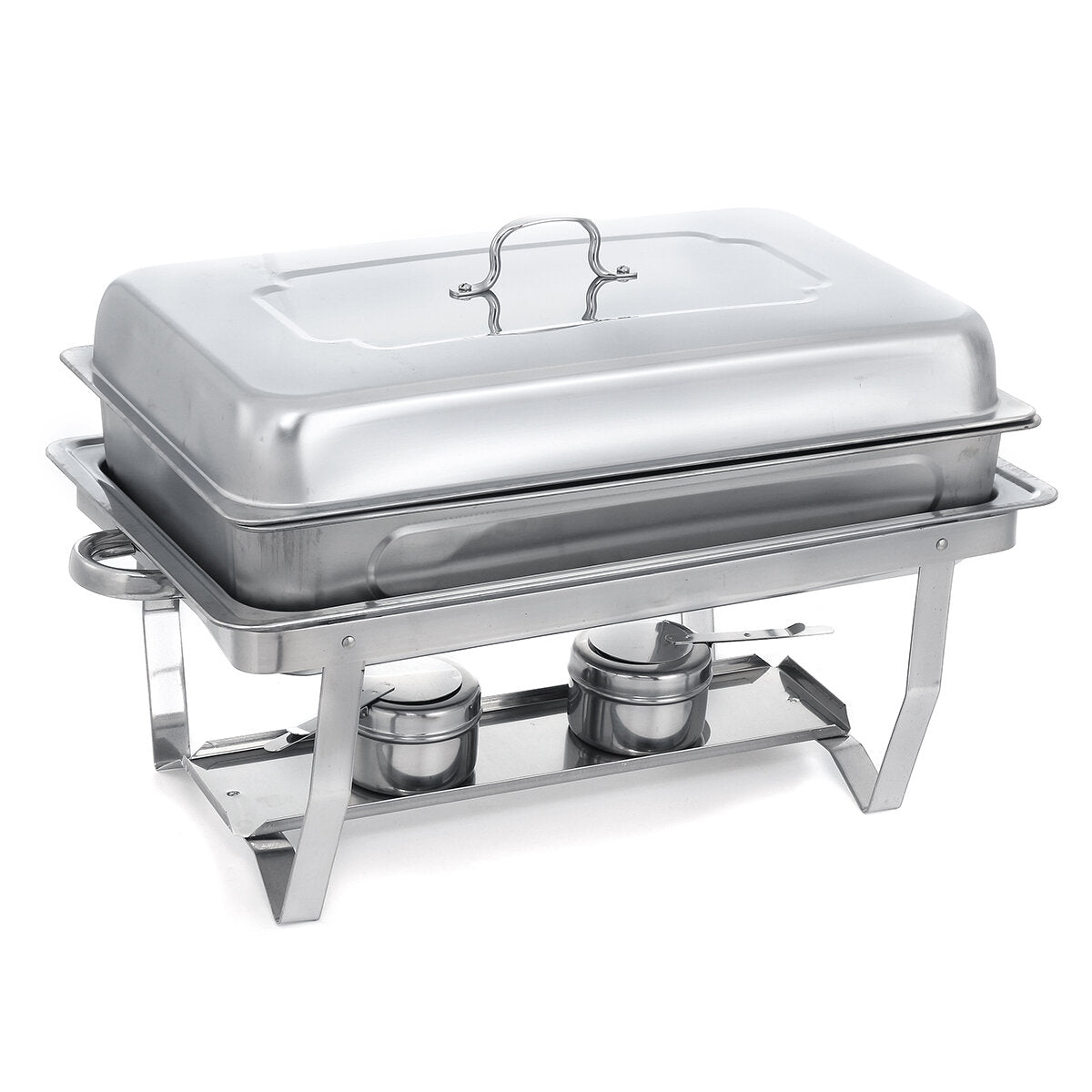 Folding Buffet Stove Stainless Steel Chafing Dish Food Warmer for Kitchen