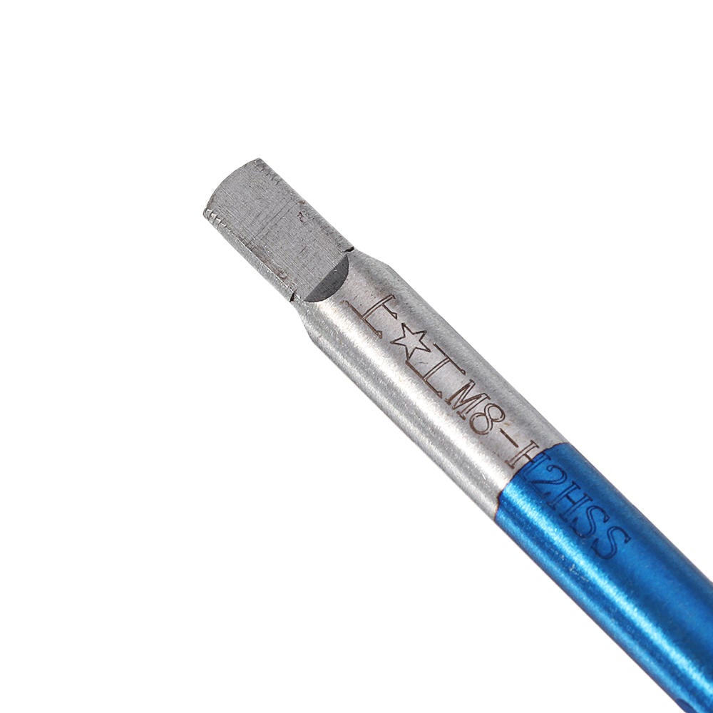 5Pcs M3-M8 Spiral Thread Screw Tap Drill Blue Nano Coated Machine Tap Metric Drill Bit Set