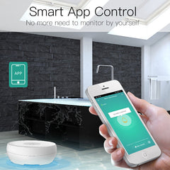 Smart Flood Sensor Water Leakage Detector Flood Overflow Alert Security Alarm System Tuya/Smart Life App Remote Control