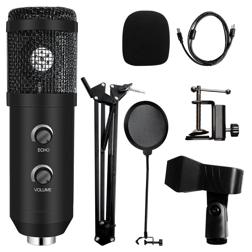 Upgraded Usb E20 Condenser Computer Microphone With Ring Light Studio Kit Arm Stand For Gaming Youtube Video Record