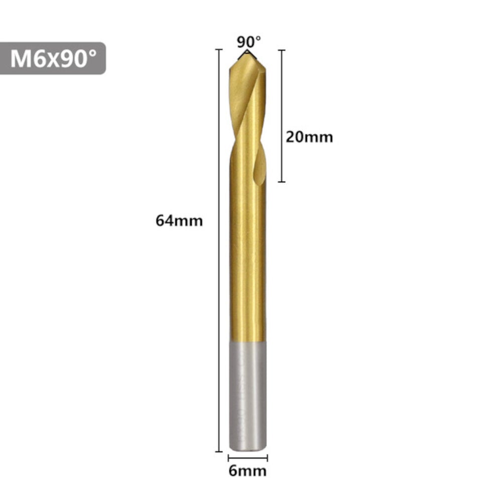 90 Degree Chamfer End Drill 4-12mm Titanium Coated High Speed Steel Spotting Location Center Bit Machine