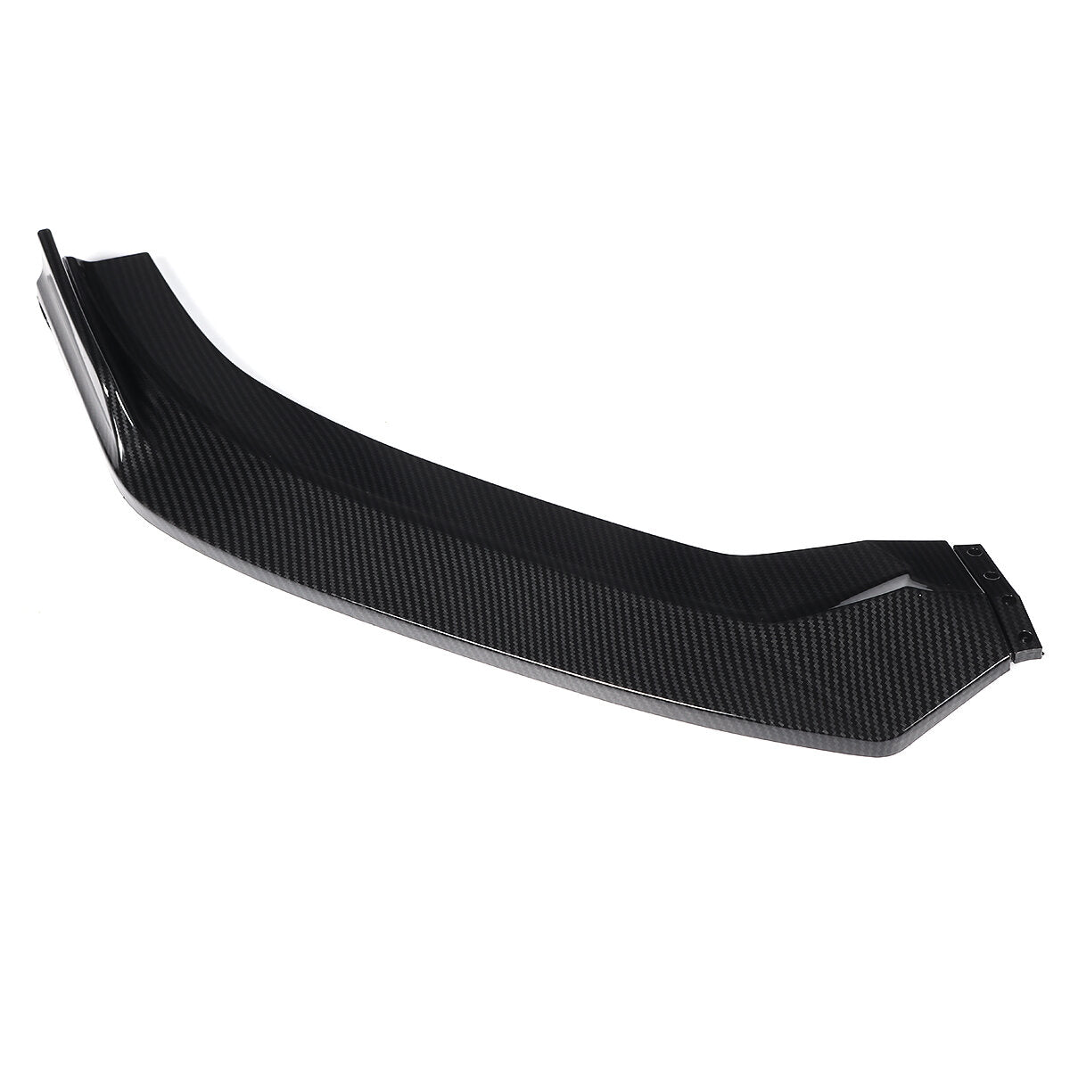 4Pcs Double Layer Carbon Fiber Look Front Bumper Lip Spoiler Cover Trim