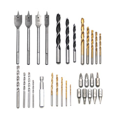 31Pcs Titanium Coated Hole Saw Cutting Set 1/4 Inch Hex Shank Magnetic Connecting Rod Screwdriver Bits