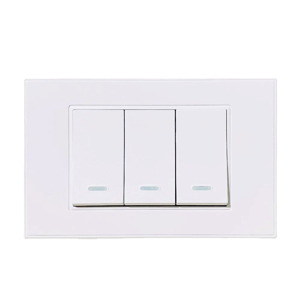 Smart No Neutral Push Button Switch 1/2/3 Gangs Smartthings App Alexa Google Home,220-240V