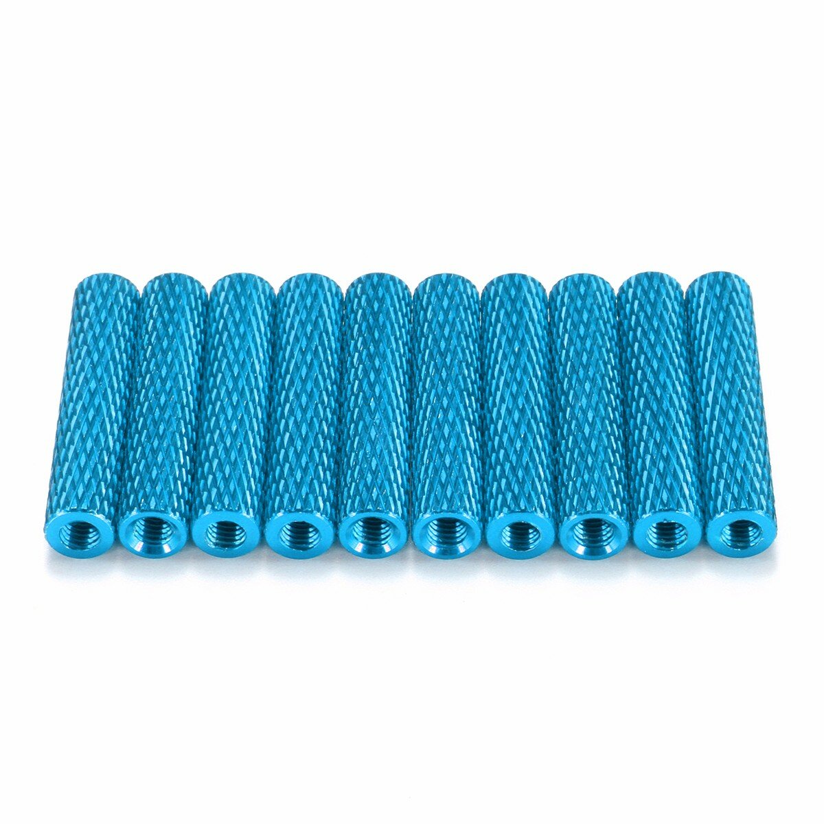 10Pcs M3 20mm Knurled Standoff Aluminum Alloy Anodized Spacer