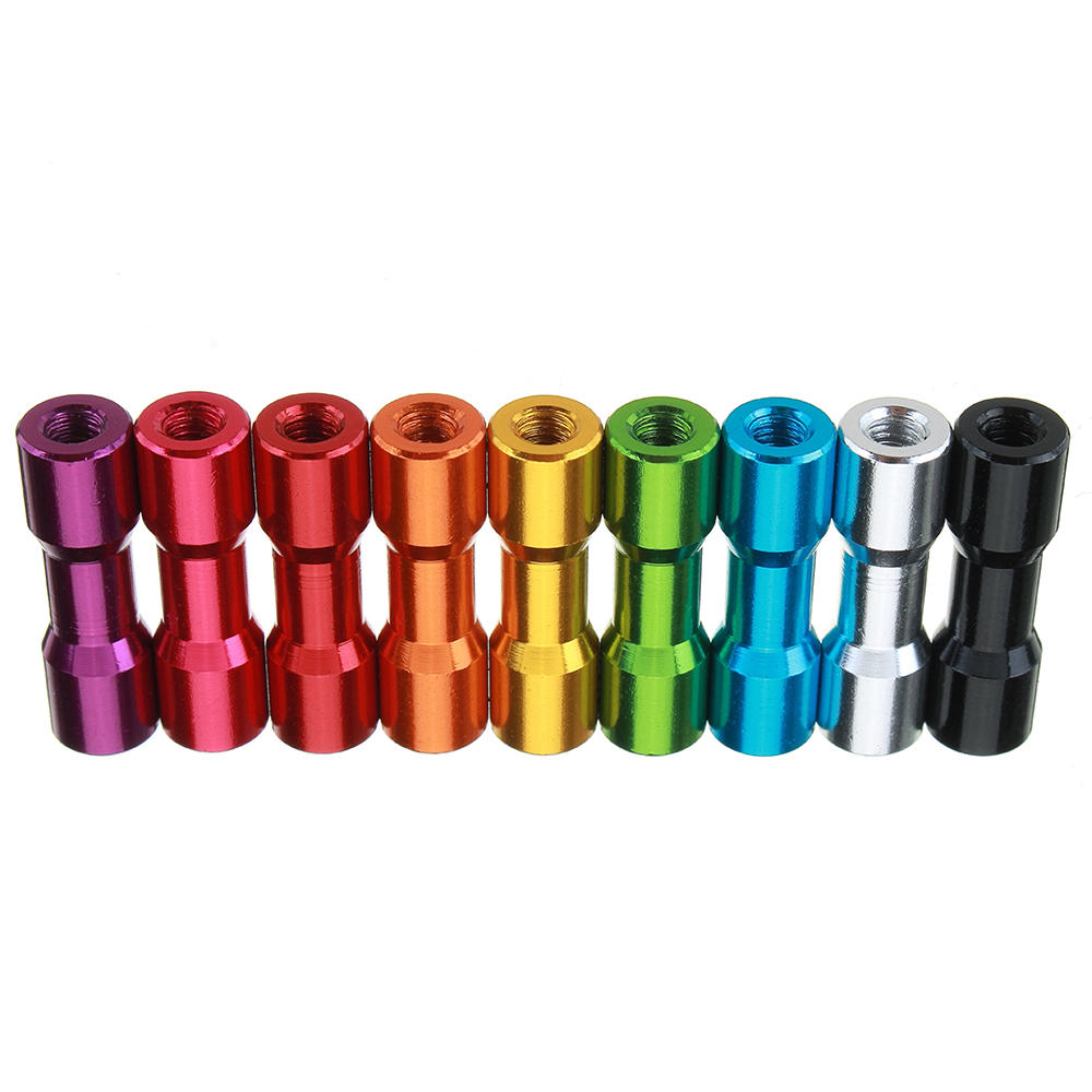M3AS11 10Pcs M3 20mm Aluminum Alloy Standoff Spacer Round Column MultiColor Smooth Surface
