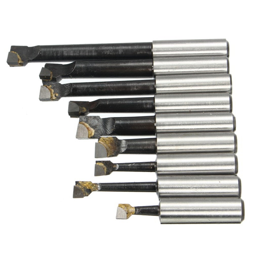 9pcs 12mm Shank Boring Bar Carbide Tipped Boring Bar