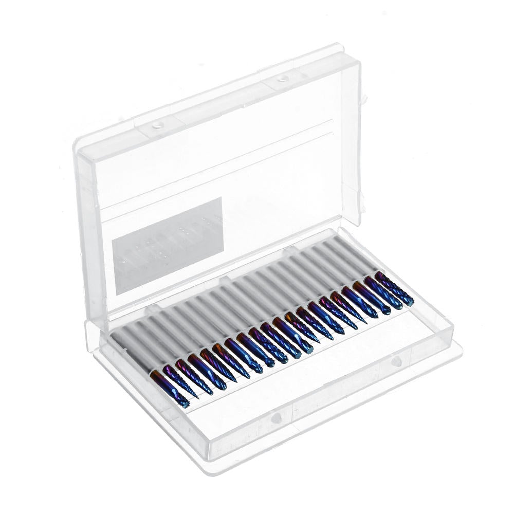 20pcs 3x3mm NACO Blue Coating Burrs Rotary File Tungsten Carbide Router Rasps