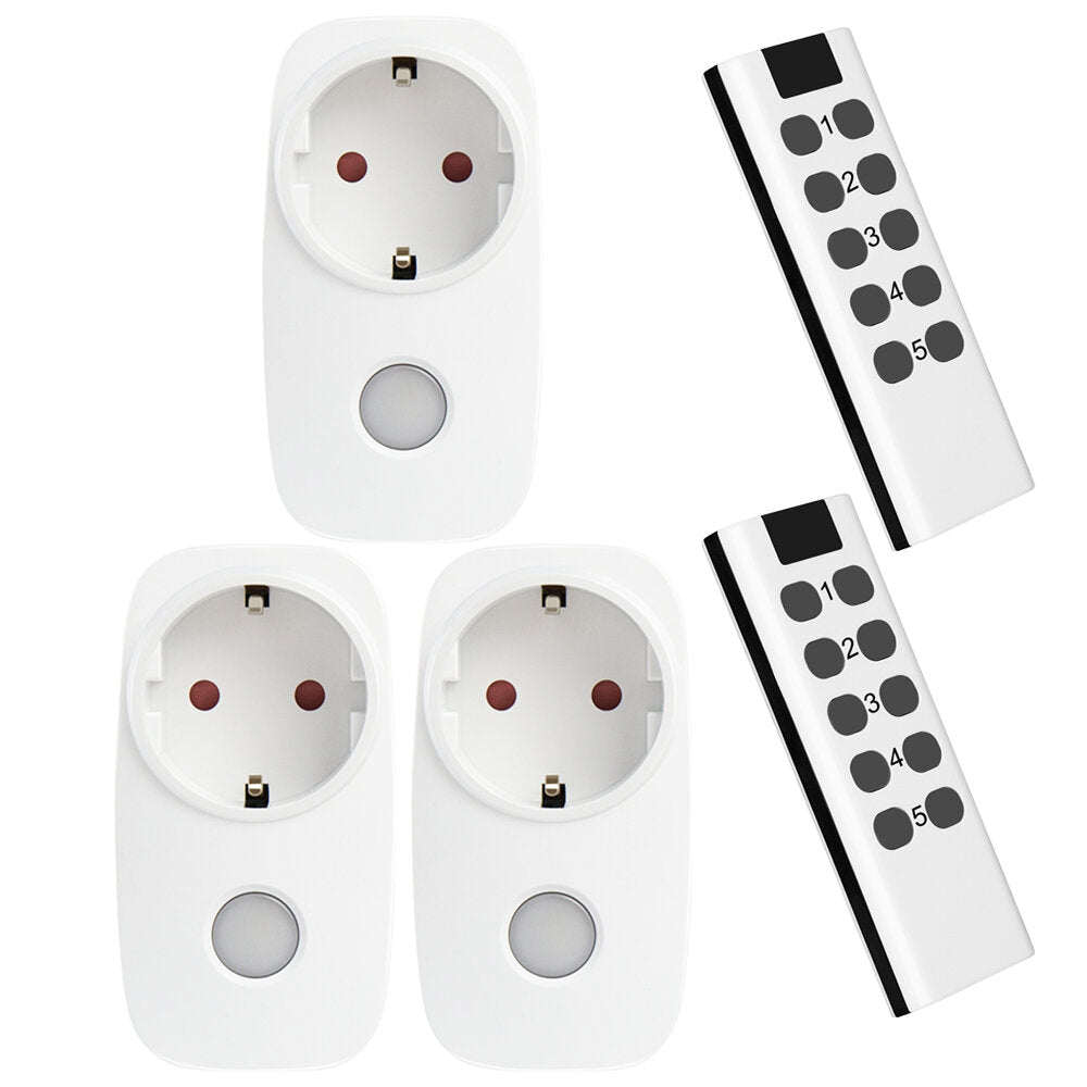 Smart Remote Control Socket Set Universal EU Outlet With Night Light Outlet Wireless 433 Mhz Compatible