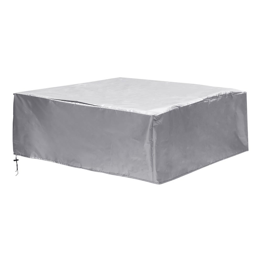 280x280x80cm 210D Polyester Anti-Dust Sofa Barbecue Stove Furniture Waterproof Cover Black/Silver