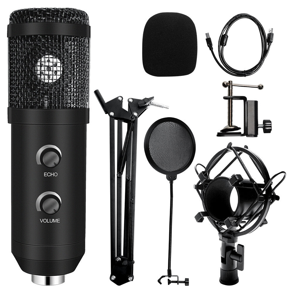 Upgraded Usb E20 Condenser Computer Microphone With Ring Light Studio Kit Arm Stand For Gaming Youtube Video Record