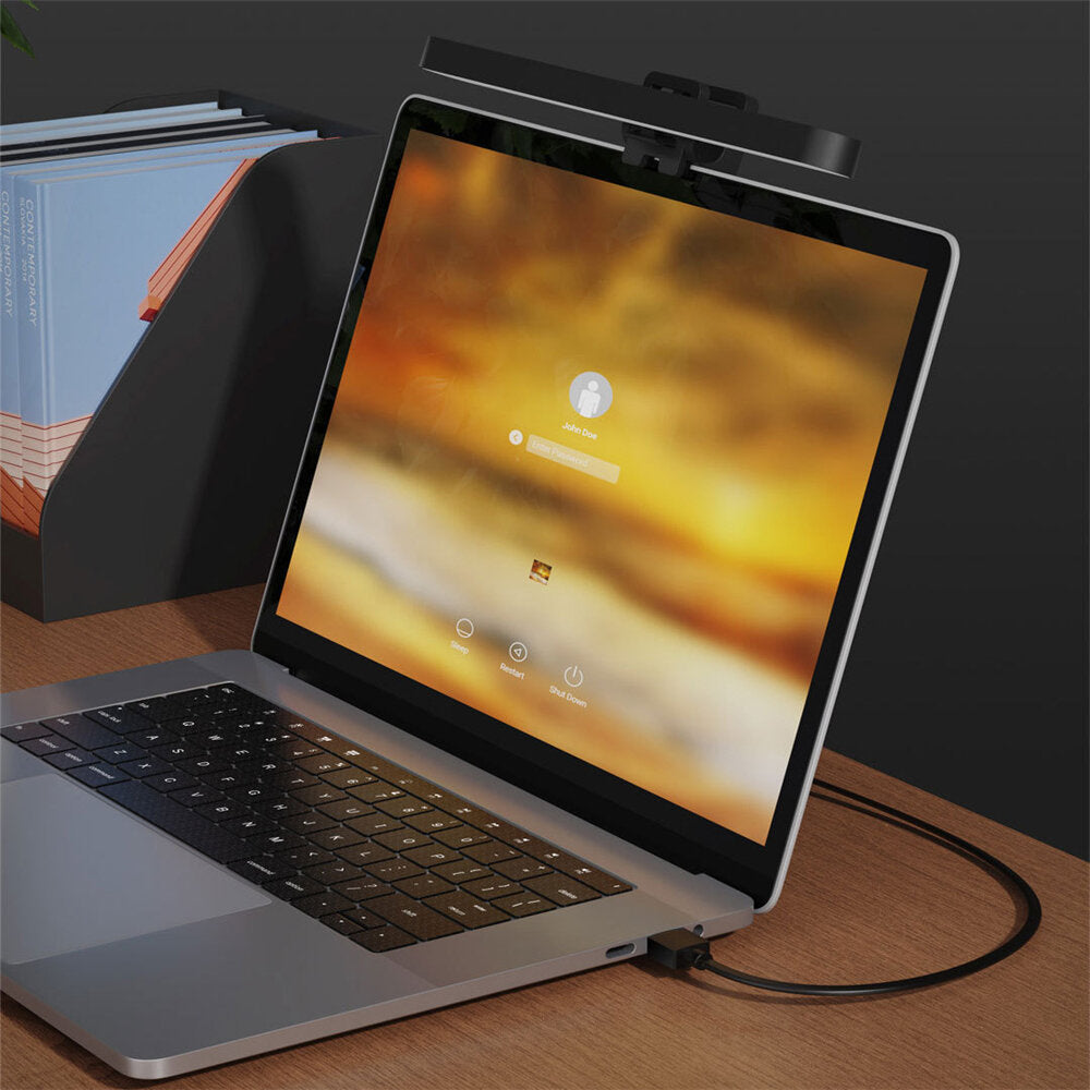 LED Laptop Screen Light Touch Dimming Easy Screen Clamping Portable Monitor Light Forward Projection Eye-protect Ra80 LED Light
